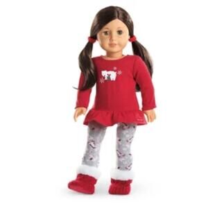 American Girl Playful polar bear pajamas for doll RETIRED doll not included
